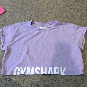 Gymshark purple cropped tee size medium